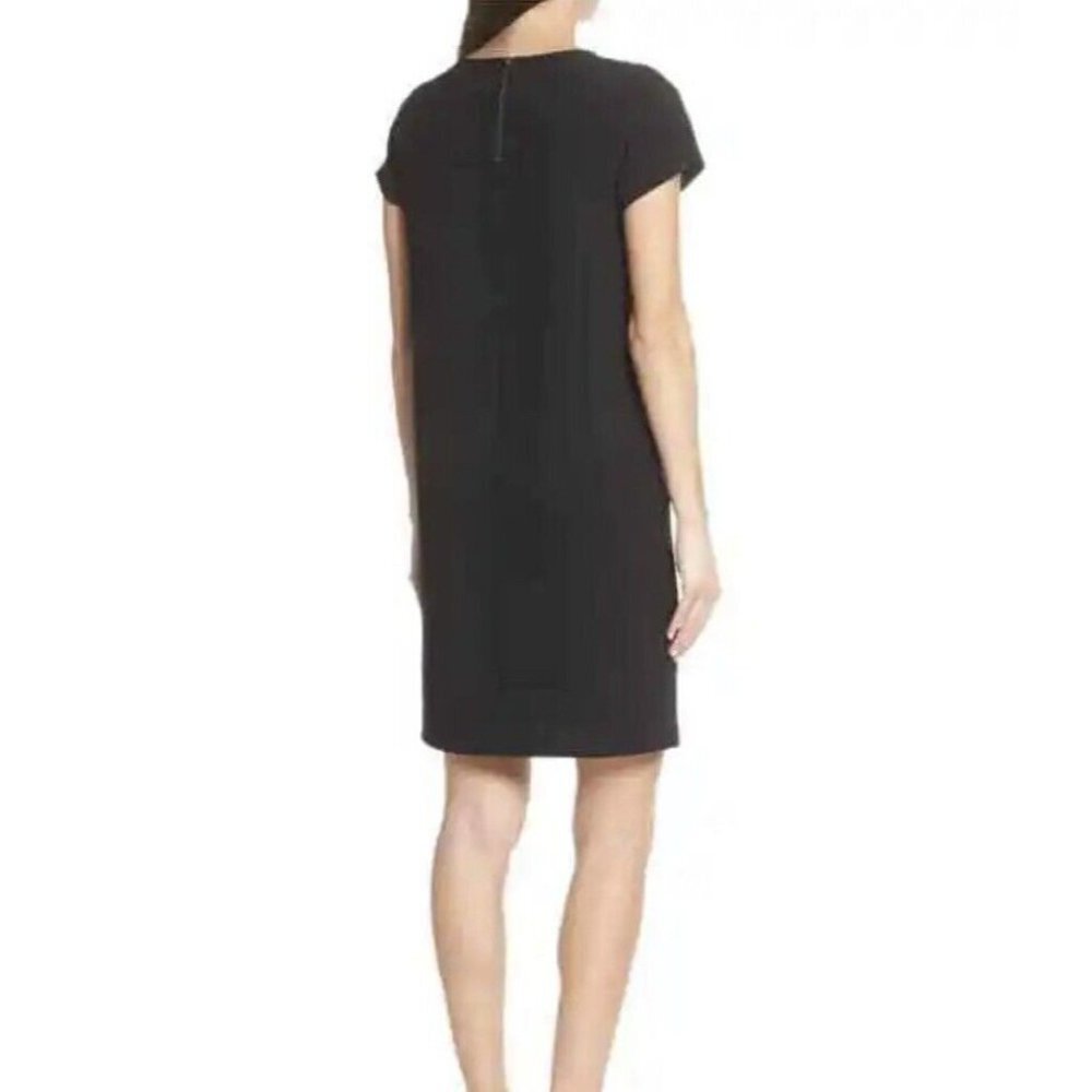 Chelsea28 Womens dress black crepe shift Size XXS Exposed back-zip closure NWT - Picture 2 of 7
